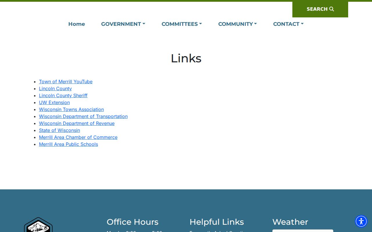 Lincoln County Town of Merrill arrest-record source links